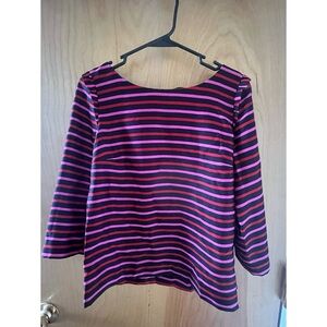 Striped Black and Pink Women's Top